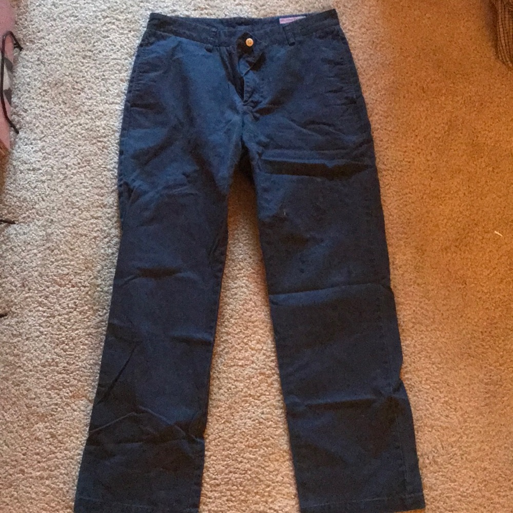 Vineyard vines Blue chinos with glue stains 33X32
